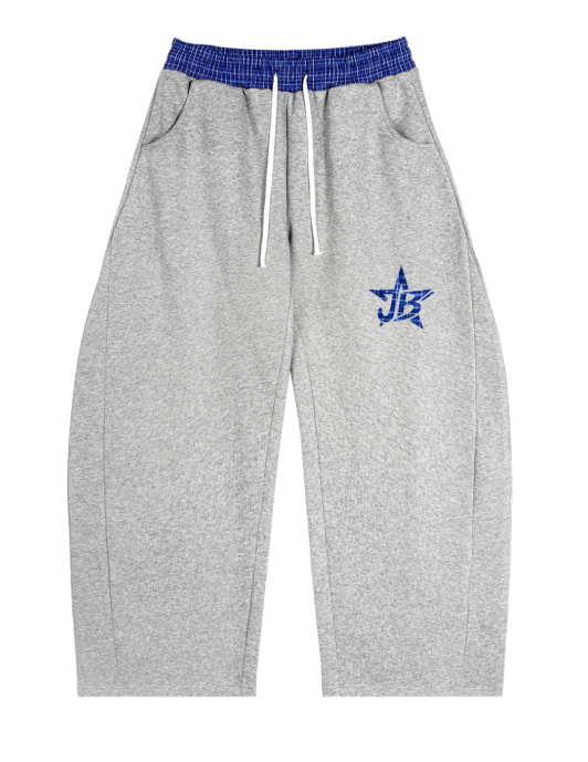 Plaid wasteband joggers